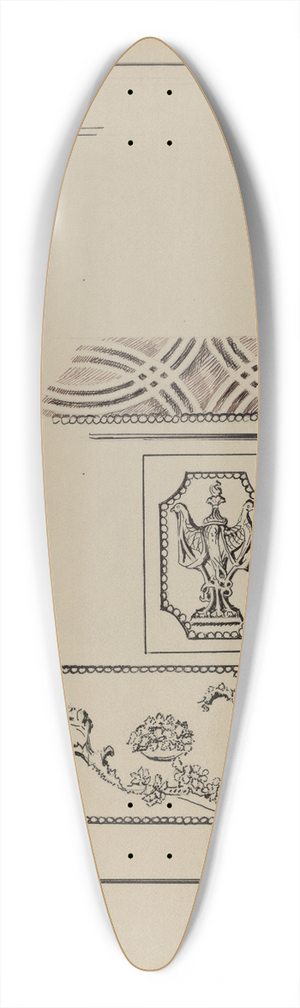 Charles Squires - Details of Paneling 39.3 inch art pintail longboard deck