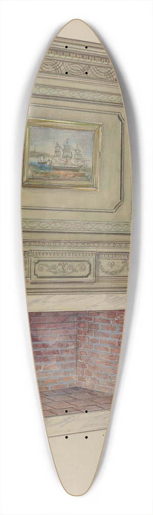 Charles Squires - Fireplace 39.3 inch art pintail longboard deck