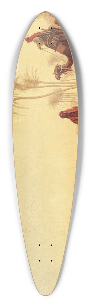 Charles Thodore Frre - Halte Loasis 39.3 inch art pintail longboard deck
