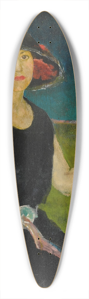 Charles Webster Hawthorne - The Black Hat 39.3 inch art pintail longboard deck
