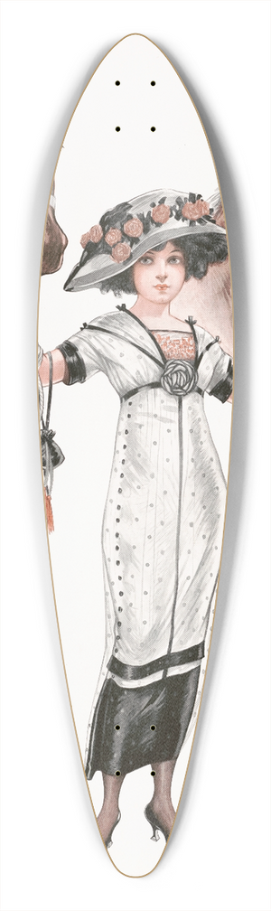 Charles W. Holmes - Blue bloods no. 84 39.3 inch art pintail longboard deck