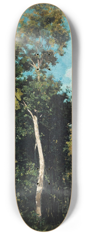 Jean-Baptiste-Camille Corot - Forest On The Grace Coast In Honfleur 8.25 inch art skate deck