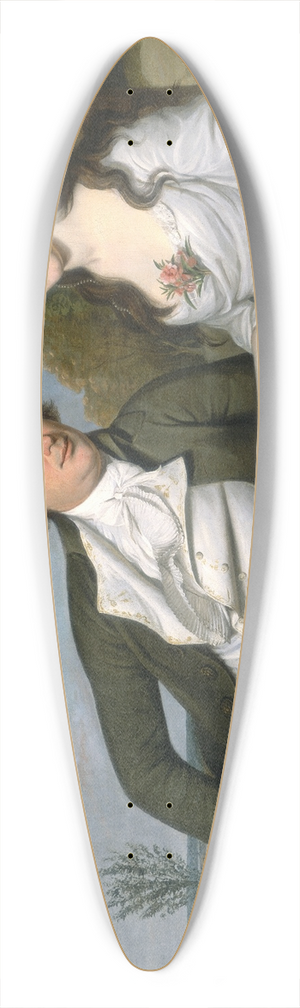 Charles Willson Peale - Benjamin and Eleanor Ridgely Laming 39.3 inch art pintail longboard deck