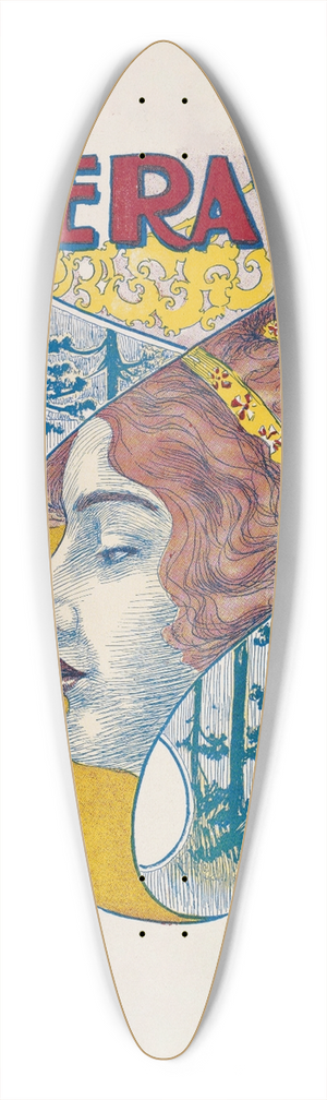 Charles Wright - Herald- 1896 39.3 inch art pintail longboard deck