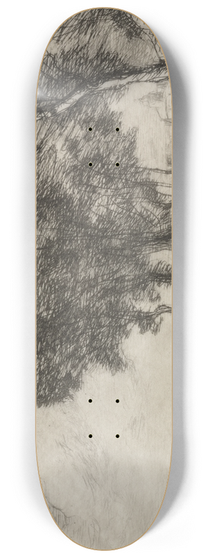 Jean-Baptiste-Camille Corot - Italian Landscape 8.25 inch art skate deck