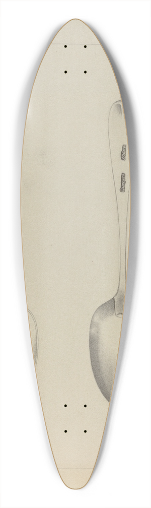Charlotte Winter - Silver Spoon 39.3 inch art pintail longboard deck