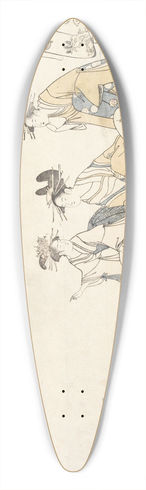 Chbunsai Eishi - Untitled 39.3 inch art pintail longboard deck