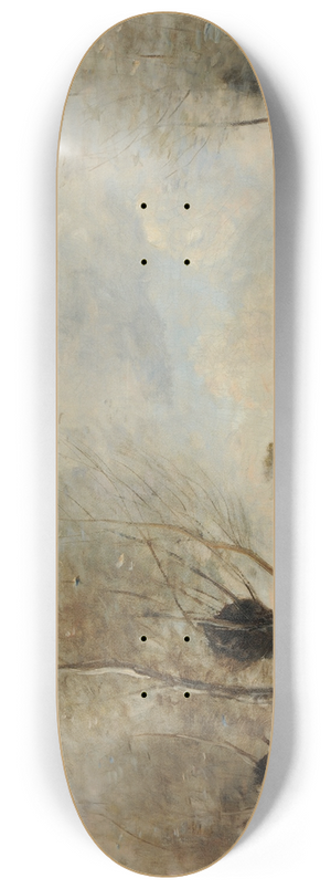 Jean-Baptiste-Camille Corot - La pche en barque auprs des saules 8.25 inch art skate deck