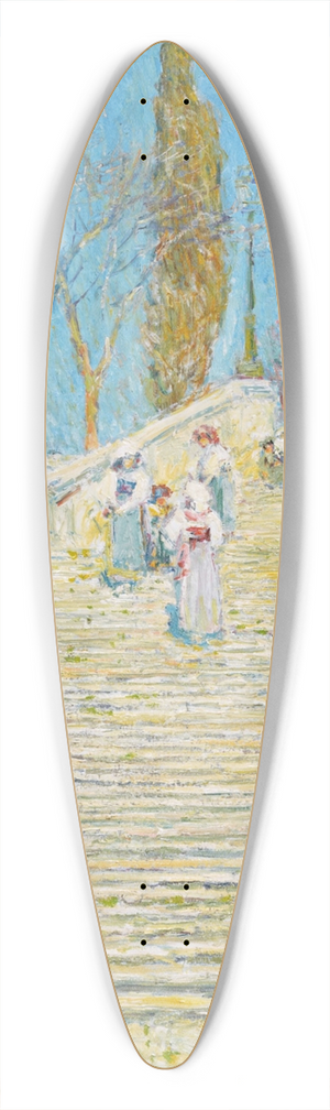 Childe Hassam - Piazza di Spagna, Rome 39.3 inch art pintail longboard deck