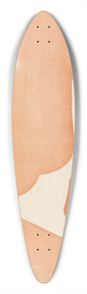 Chris Lebeau - Portret van Gerda Henny 39.3 inch art pintail longboard deck