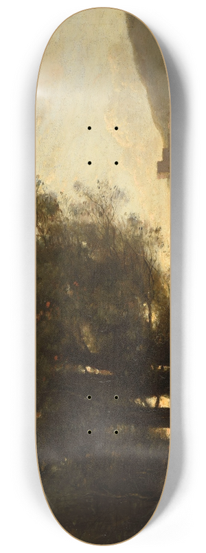 Jean-Baptiste-Camille Corot - Le Passage de la rivire 8.25 inch art skate deck