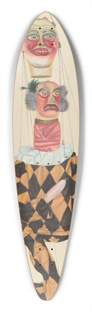 Chris Makrenos - Two-Headed Freak 39.3 inch art pintail longboard deck