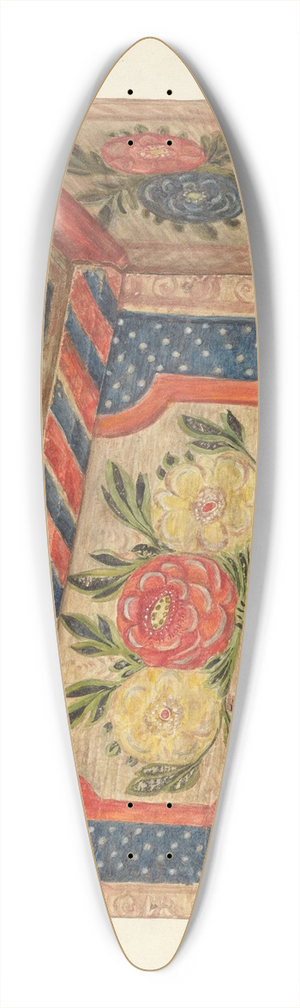 Christabel Scrymser - Utility Box 39.3 inch art pintail longboard deck