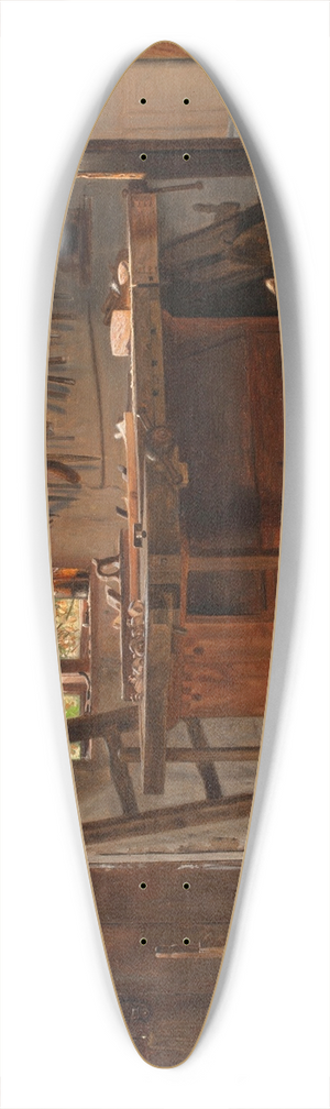 Christen Dalsgaard - A carpenters workshop 39.3 inch art pintail longboard deck