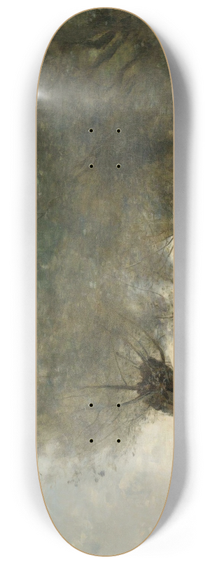 Jean-Baptiste-Camille Corot - Les Saules  La Pointe De Lile 8.25 inch art skate deck