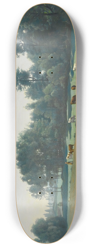 Jean-Baptiste-Camille Corot - Marcoussis  Les Vaches Au Pturage 8.25 inch art skate deck