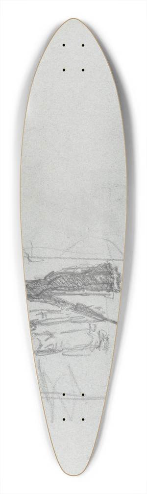 Christian Krohg - Composition study 39.3 inch art pintail longboard deck