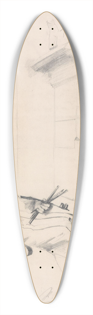 Christian Krohg - Peter Nicolai Arbo 39.3 inch art pintail longboard deck