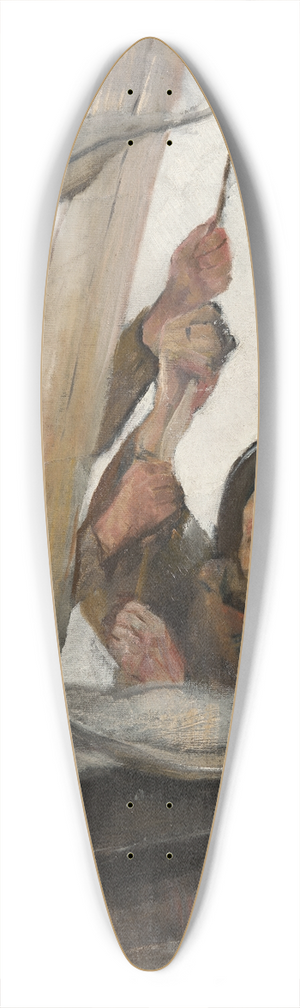 Christian Krohg - Setting Sail 39.3 inch art pintail longboard deck