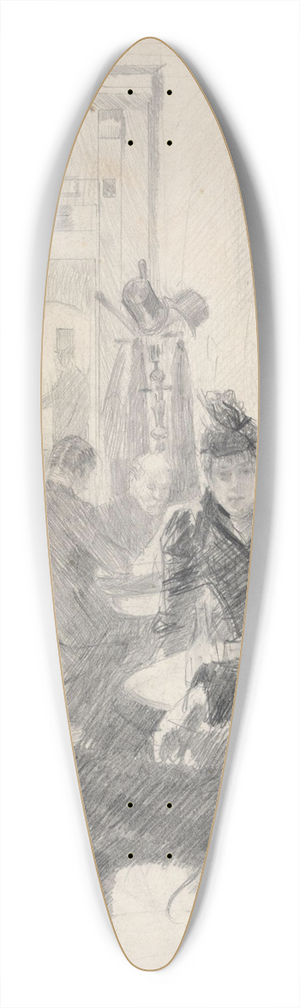 Christian Krohg - Thorolf Holmboe og frue p Grand Caf 39.3 inch art pintail longboard deck