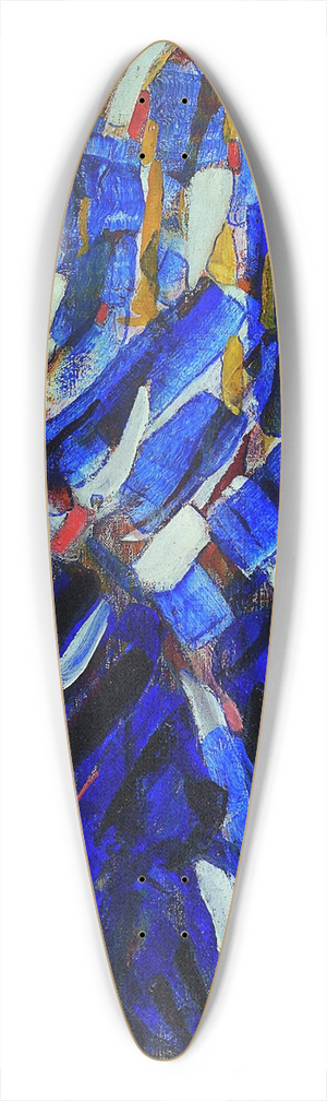 Christian Rohlfs - Abstraction (the Blue Mountain) 39.3 inch art pintail longboard deck