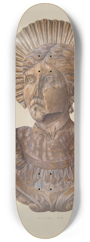 Alvin M. Gully - Head from Circus Wagon 8.25 inch art skate deck