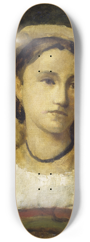Jean-Baptiste-Camille Corot - Portrait of an Italian Girl 8.25 inch art skate deck