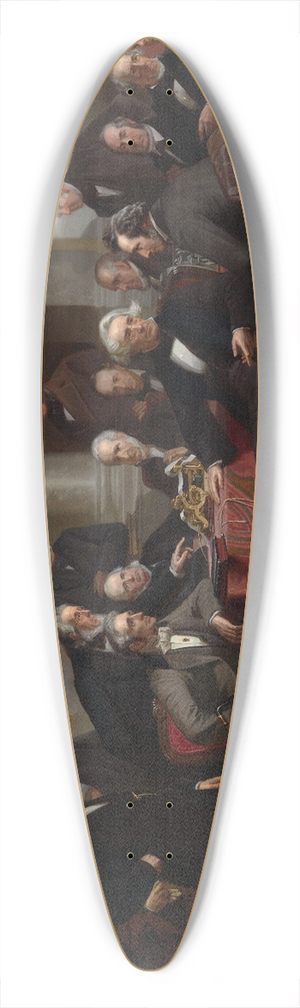 Christian Schussele - Men Of Progress 39.3 inch art pintail longboard deck