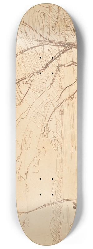 Jean-Baptiste-Camille Corot - Souvenir de Mortefontaine 8.25 inch art skate deck