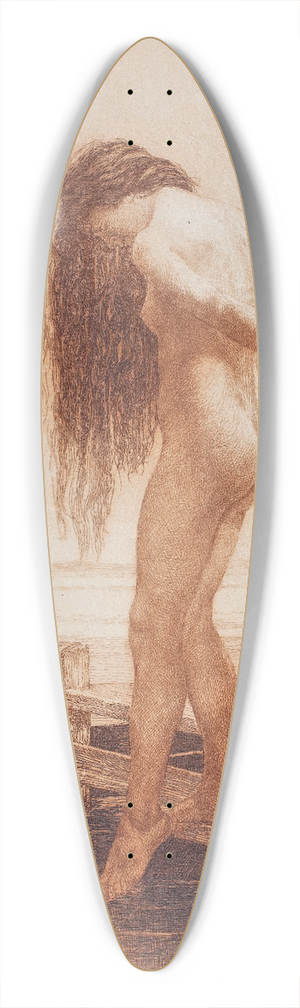 Cilius Andersen - Badende dame 39.3 inch art pintail longboard deck