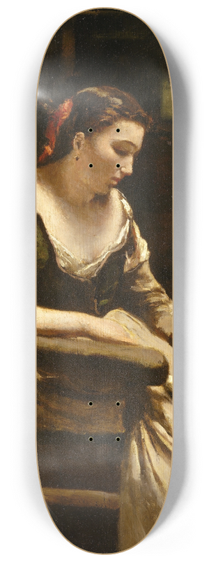 Jean-Baptiste-Camille Corot - The Letter 8.25 inch art skate deck