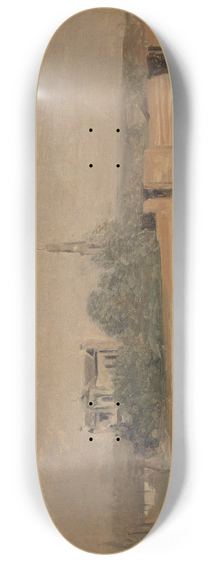 Jean-Baptiste-Camille Corot - The Ramparts of Arras 8.25 inch art skate deck