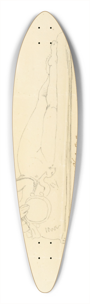 Circle of John Gibson - Bacchante by Bartolini 39.3 inch art pintail longboard deck