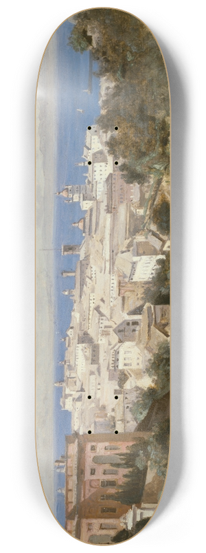 Jean-Baptiste-Camille Corot - View of Genoa 8.25 inch art skate deck