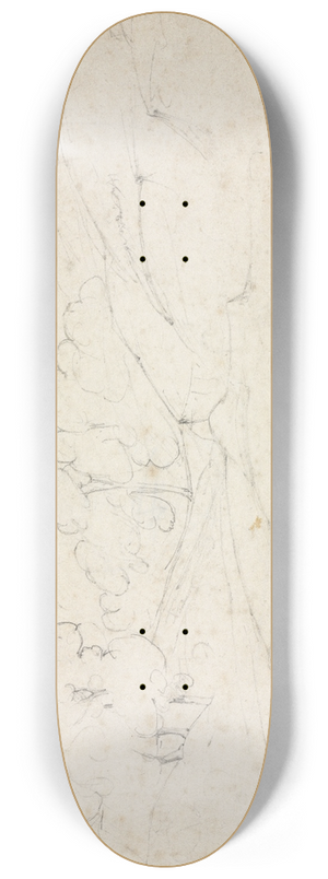 Jean-Baptiste-Camille Corot - View of Marino (recto) 8.25 inch art skate deck