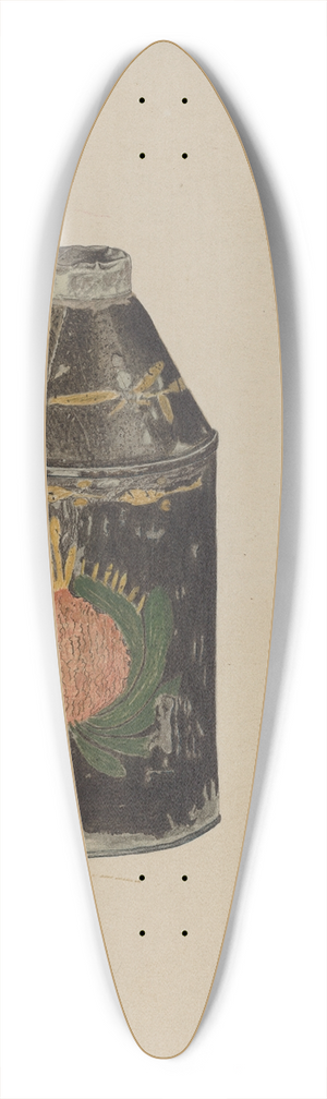 Clarence W. Dawson - Toleware Tin Tea Caddy 39.3 inch art pintail longboard deck