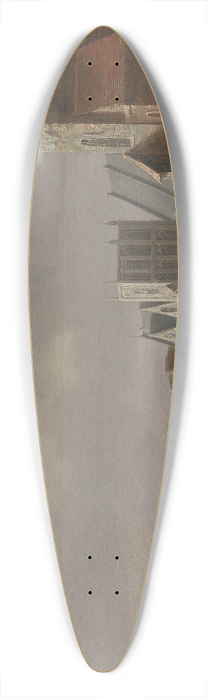 Claude de Jongh - The Thames at Westminster 39.3 inch art pintail longboard deck