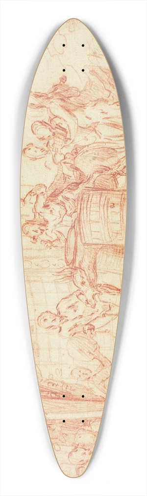 Claude Gillot - Bacchanal 39.3 inch art pintail longboard deck