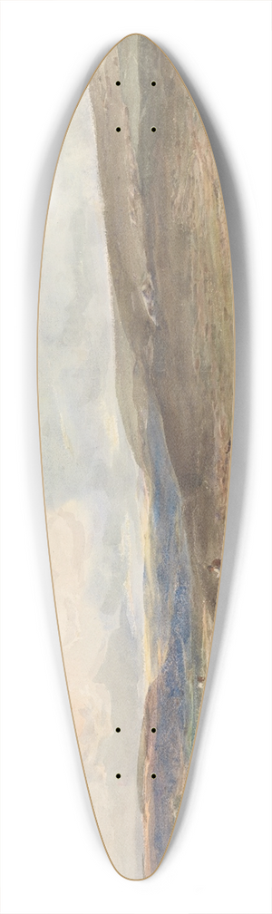 Claude Hayes - Moorland with Sheep and Shepherd 39.3 inch art pintail longboard deck