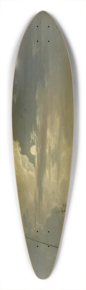 Claude-Joseph Vernet - A Mediterranean Inlet By Moonlight 39.3 inch art pintail longboard deck