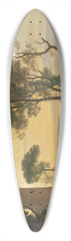 Claude Lorrain - Landscape with the Flight into Egypt 39.3 inch art pintail longboard deck