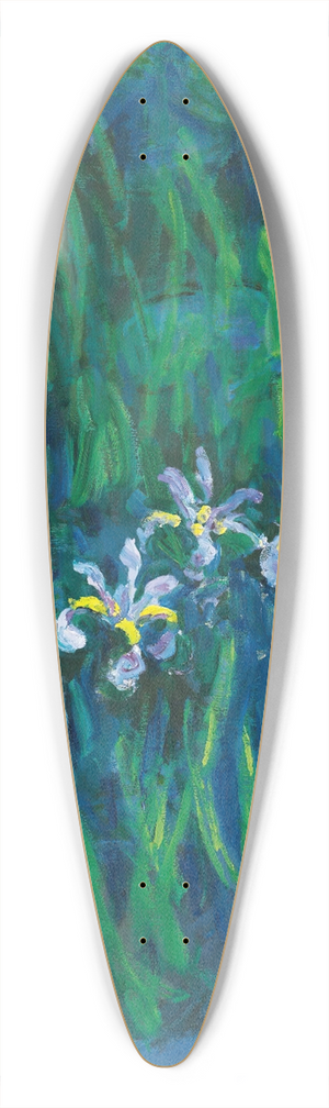Claude Monet - Iris 39.3 inch art pintail longboard deck