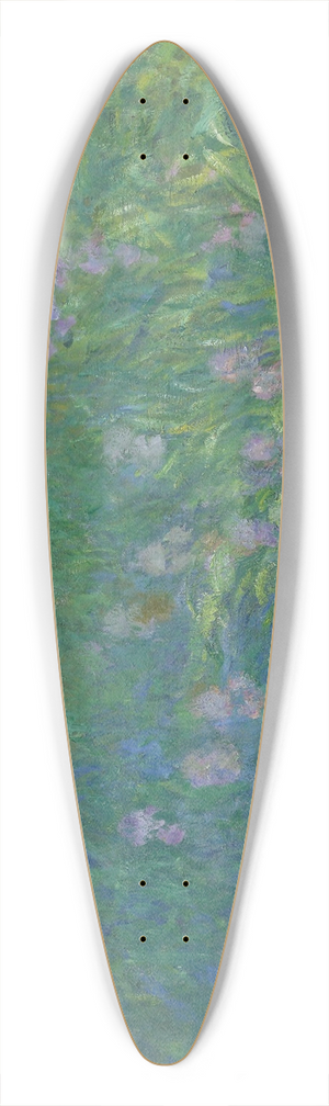 Claude Monet - Irises 39.3 inch art pintail longboard deck