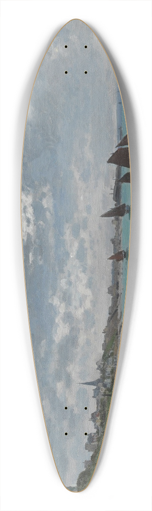 Claude Monet - The Beach at Sainte-Adresse 39.3 inch art pintail longboard deck
