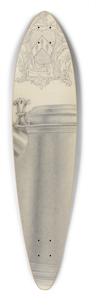 Clayton Braun - Silver Tankard 39.3 inch art pintail longboard deck