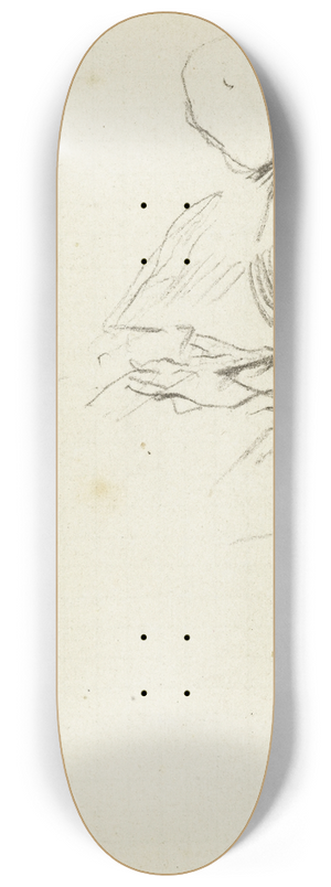 Jean-Baptiste Carpeaux - Etude de femme assise de face 8.25 inch art skate deck
