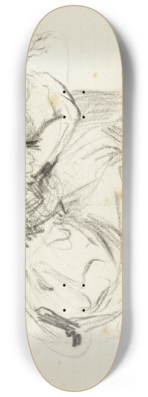 Jean-Baptiste Carpeaux - Etude de femme assise, lavant du corps allong sur une table, la tte dans les bras 8.25 inch art skate deck