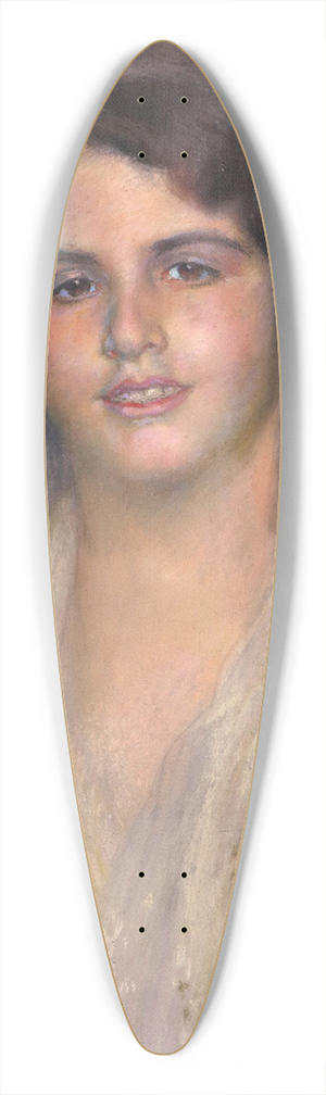 Clemens von Pausinger - Dame mit Pagenschnitt 39.3 inch art pintail longboard deck