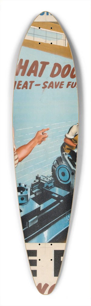 Clive Uptton - Help your fuel watcher save fuel at work 39.3 inch art pintail longboard deck