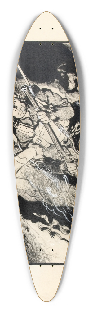 Clive Uptton - The will to win 39.3 inch art pintail longboard deck